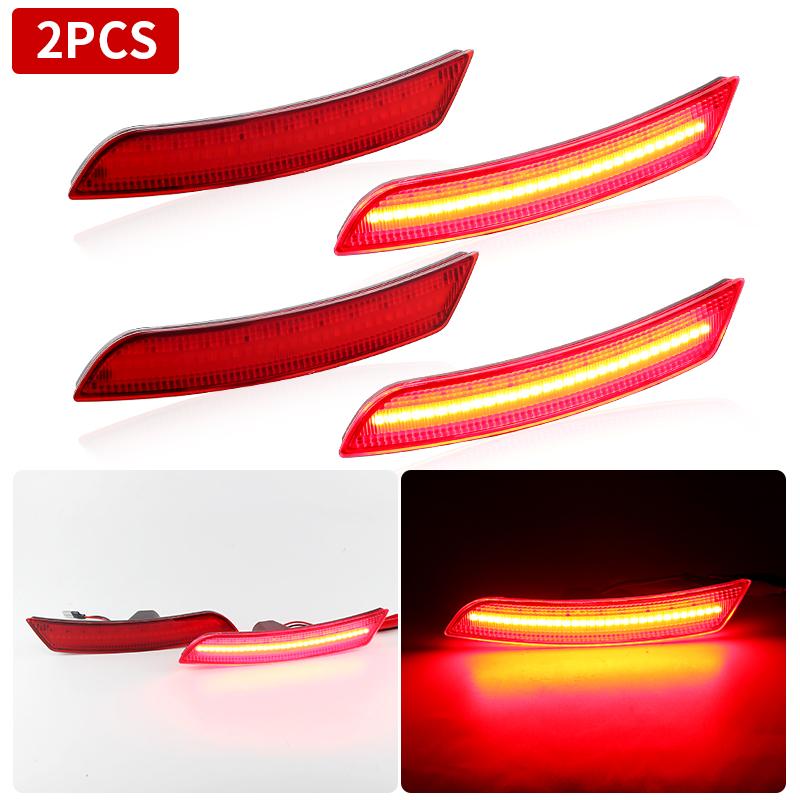 2 Stück LED Seitenmarkierungsleuchten für Stoßstange Vorne Hinten Rot/Gelbes Licht Für Chevrolet Camaro Für Cadillac CTS ATS 16-18 Seitenblinkleuchten