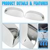 2PCS Chrome Side RearView Mirror Cover Caps For Chevrolet Silverado Suburban GMC Sierra Yukon Cadillac Escalade 2007-2013
