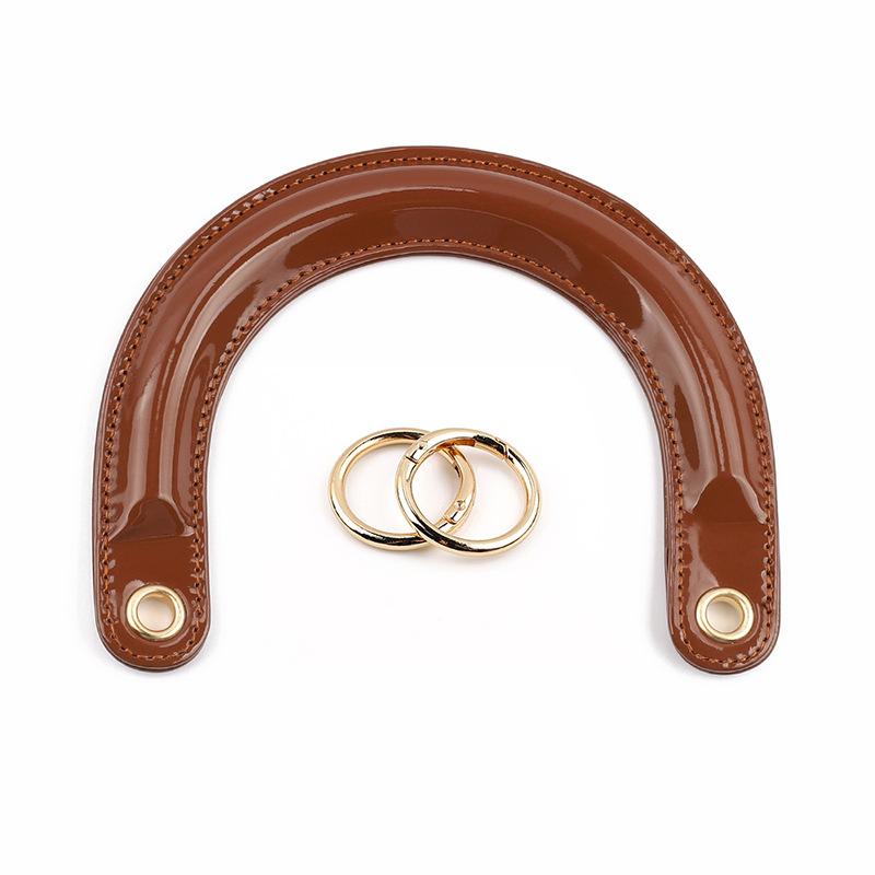 1Pc The New Product Is Suitable for Princess Diana Bag Strap, Arched Bag Strap U-shaped Handle Patent Leather Curved Pu Bag Strap