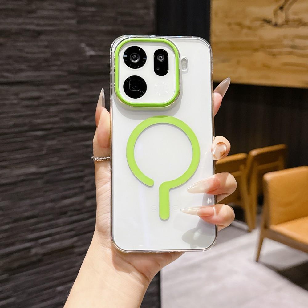 Custodia Rigida in PC Trasparente Magnetica per Ricarica Wireless Cover Posteriore Protettiva per OPPO Find X9 Pro Find X9 X9Pro Guscio