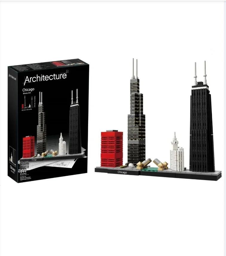 DIY 21044 21034 21052 21047 21028 21051 21039 21035 21043 21033 21032Blocks Kit Bricks Classic City Model Kid Toys For Children
