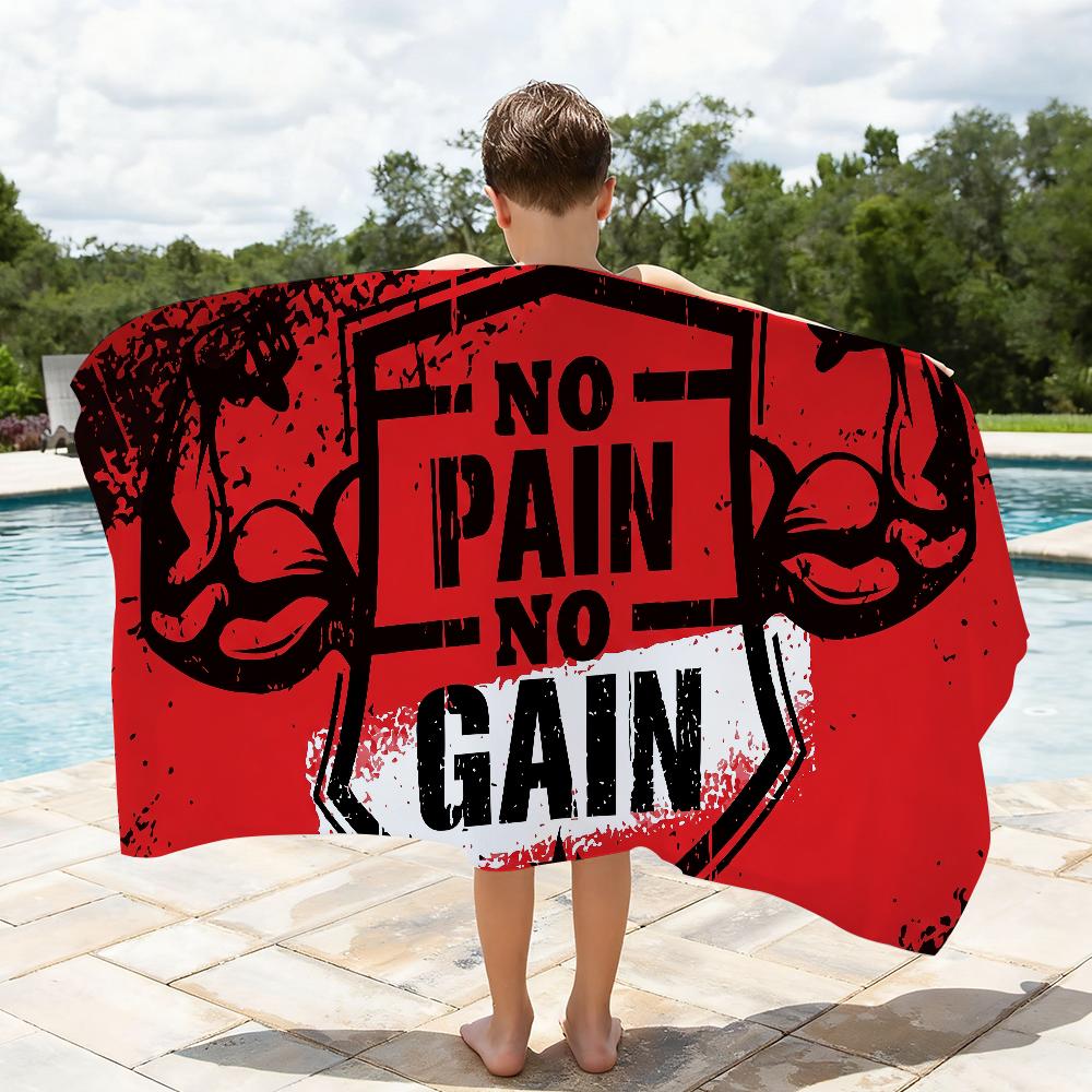 No Pain No Gain Towel Shower Sauna Travel Spa Quick Dry Gym Accessories Soft Large Beach Towels