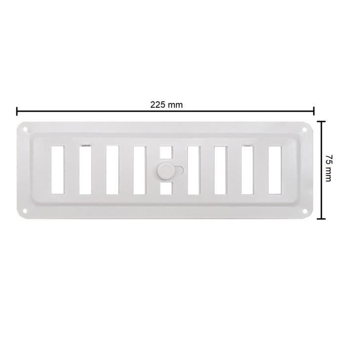 Grille De Ventilation - Co - Métal Ajustée - Acier Galvanisé - Revêtement En Poudre RAL9016 - Blanc