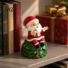 Singing Santa Claus Decoration Christmas Figurine,Cartoon Saxophone Resin Festive Decor Statue, Sitting Desktop