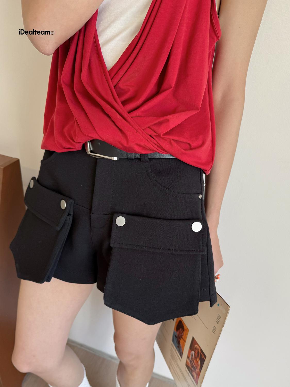 

INSS Women s 3D Pocket A-Line Casual Shorts - 2026 Summer Slim Fit Medium чорний