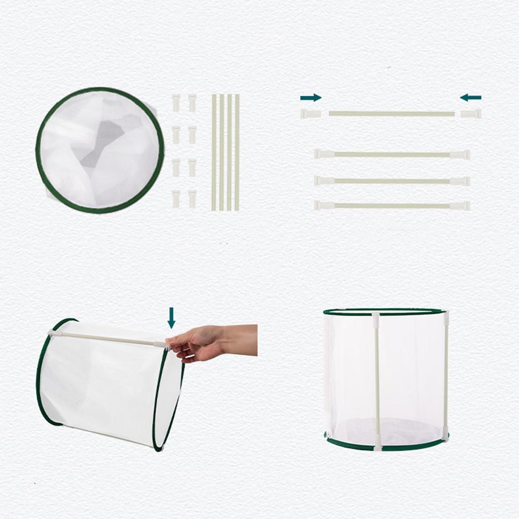 Caterpillar Habitat Heavy Duty Outdoor Zipper Cage Terrarium Caterpillar Butterfly Growing House For Garden Yard Patio Balcony