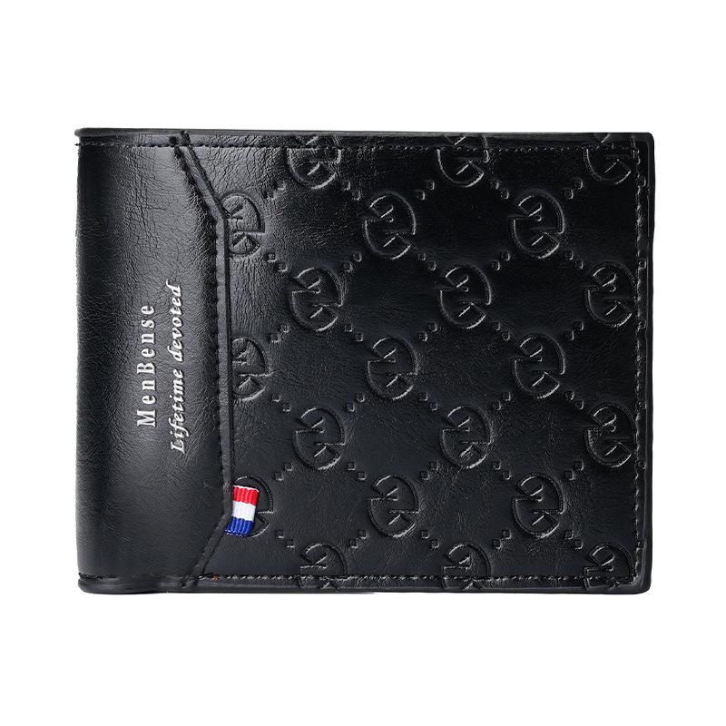 New Men'S Wallet Men'S Short Wallet Practical Youth Wallet Large Capacity Durable Wallet