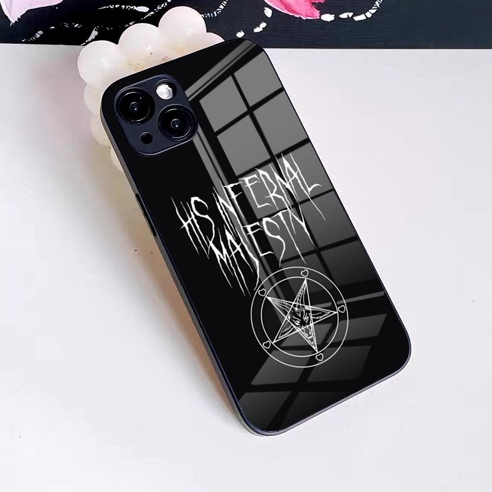 His I-Infernal M-Majesty Phone Case For IPhone 17 Pro Max 16 15 14 Pro Max 13 11 X Xs Xr 8 7Plus Glass Cover