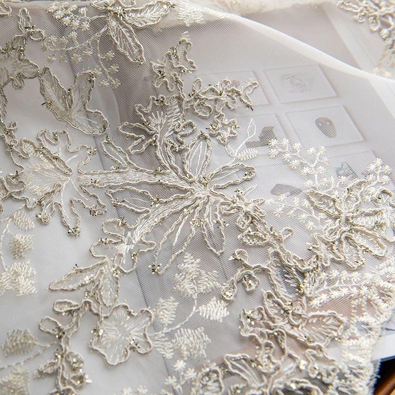 Prinsesse Vind Broderi Vindusgardin Hvit Garn Halvgjennomsiktig Skilleveggsgardin Blonder Erker Vindu Balkong Stue Ferdig Gardin Garn