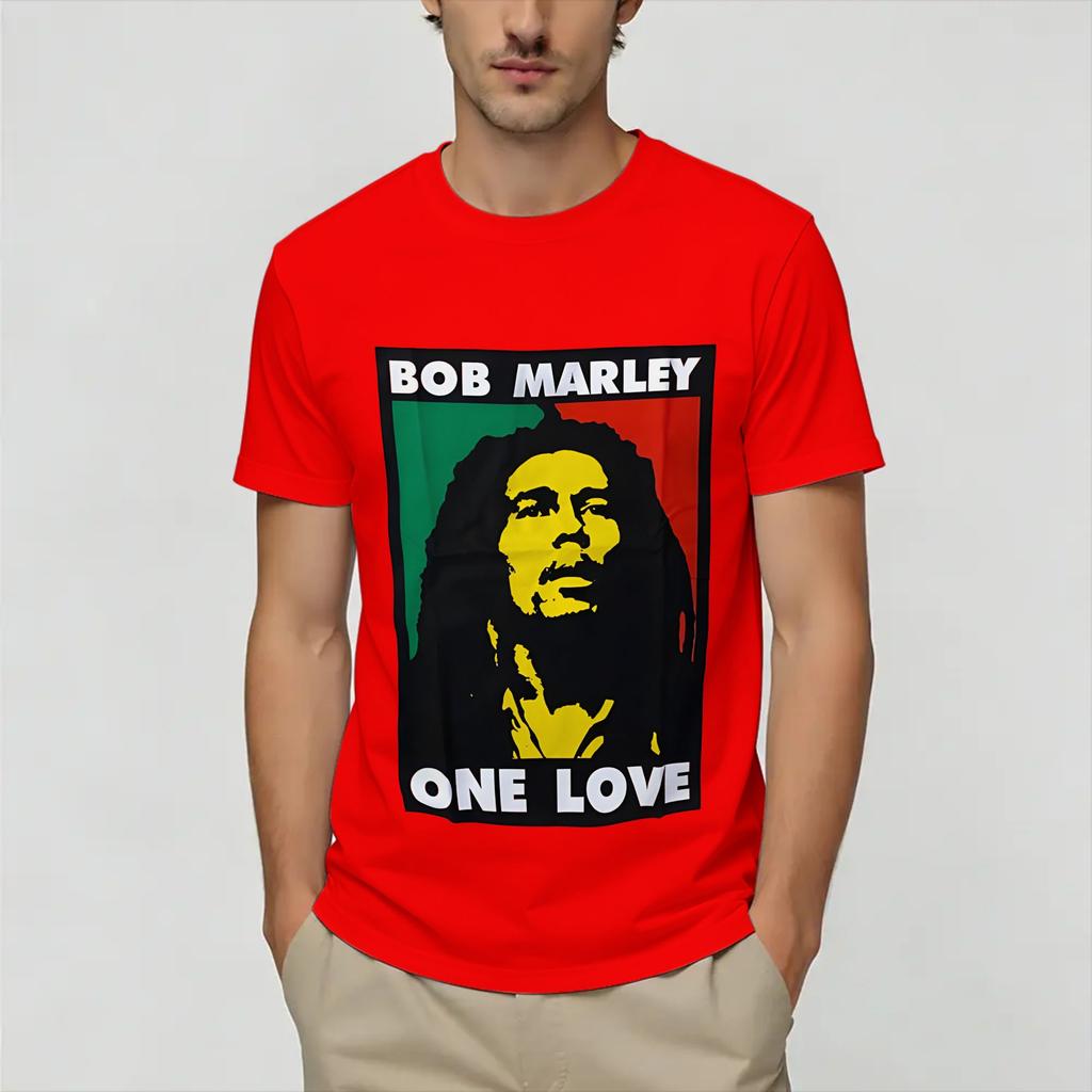 Bob Marleys T Shirt Beach 100 Cotton Tshirts For Unisex Leisure Casual Tshirt Short Sleeve Y2k Fun Tops
