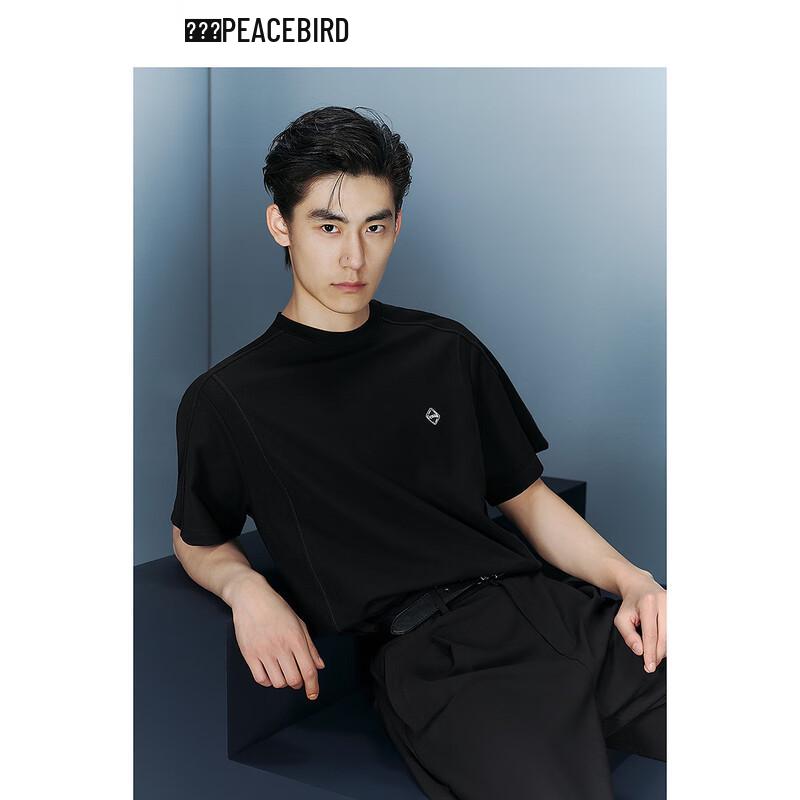 Peacebird Men s Heavyweight Textured Loose Fit Short Sleeve T-Shirt M