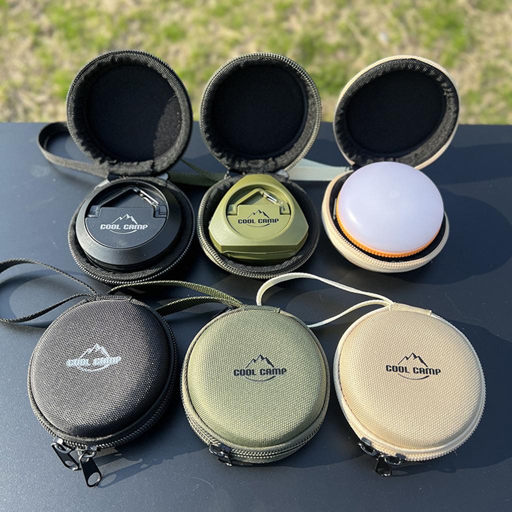 COOLCAMP Round Storage Bag Outdoor Camping Accessories Portable Compact Durable Zippered Case for Small Gear and Tools
