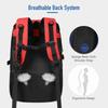 Large Capacity Tennis Backpack Breathable Badminton Backpack with Shoe Compartment