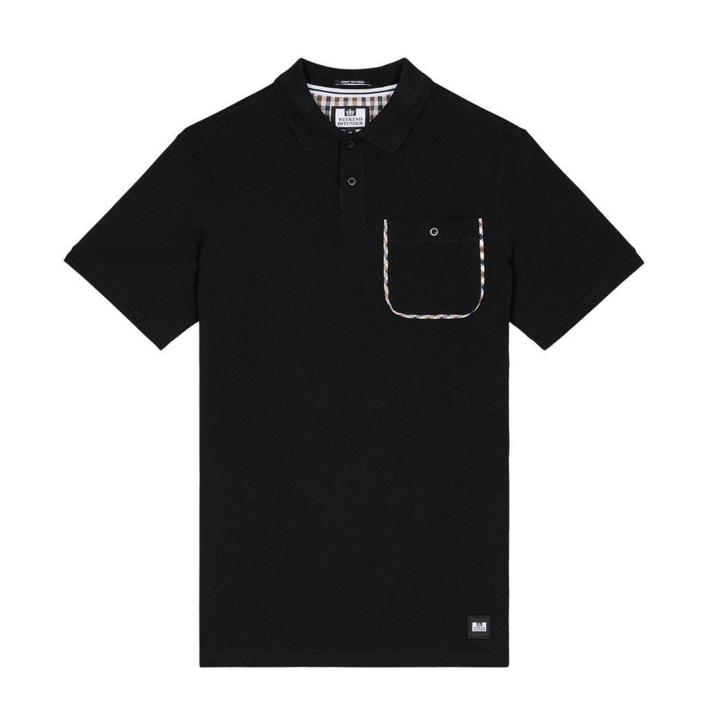 Weekend Offender Mens Spence Checked Polo Shirt