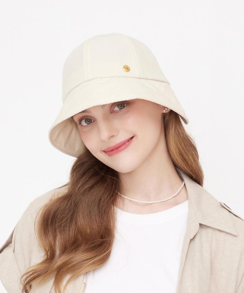 ULUK Essential Strap Circle Decoration Linen Bonnet Hat 3 Colors
