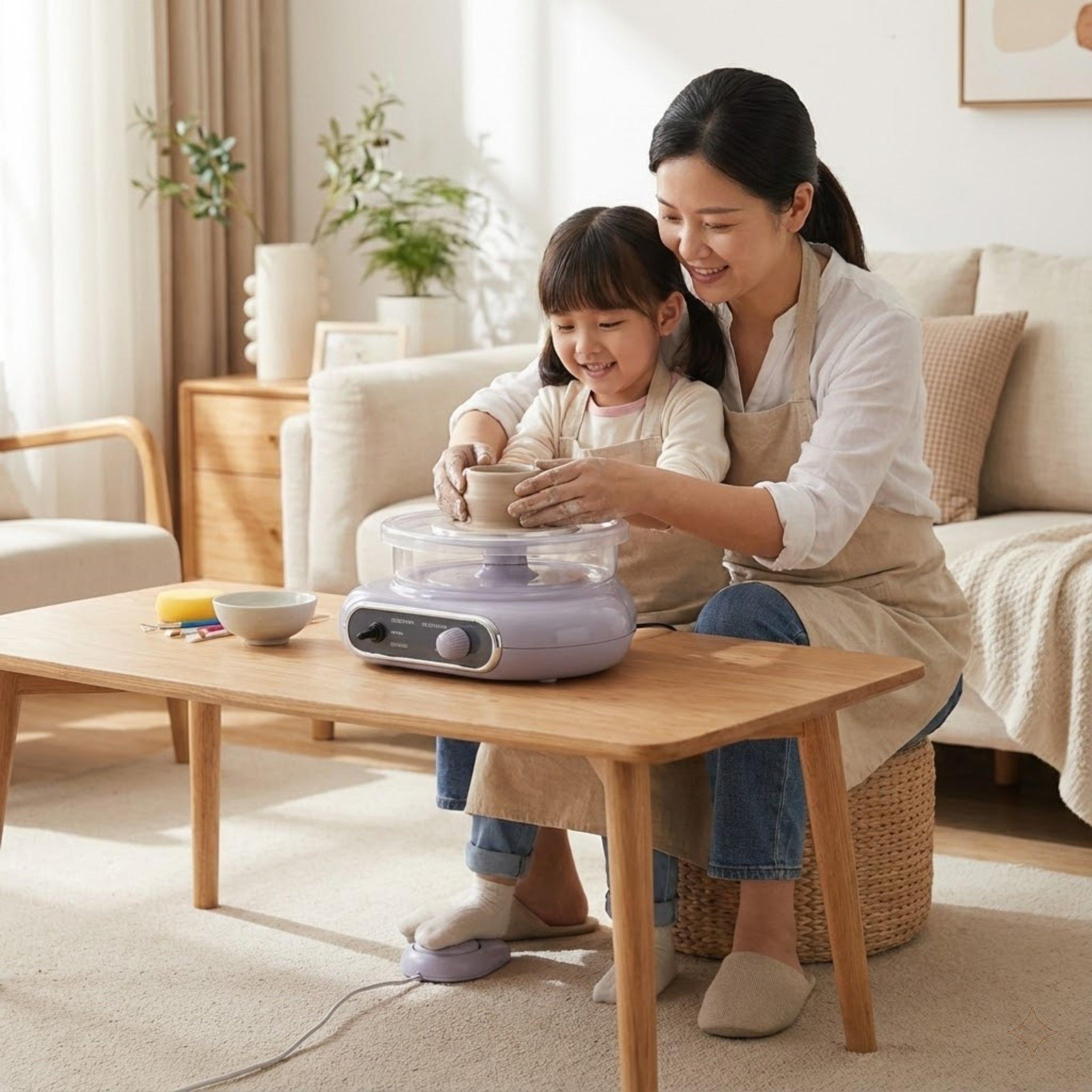 

Pottery Wheel Kit for Kids and Beginners Educational Ceramic DIY Set with Pedal and 12 Paints United States