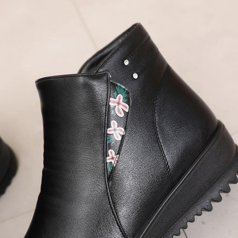 Modă Femei Cizme de Zăpadă Tocuri Joase Cizme de Gleznă Pantofi cu Platformă Femeie Iarnă Blănoase Botas Mujer Cizme cu Fermoar Lateral 2024 Pantofi de Iarnă Noi