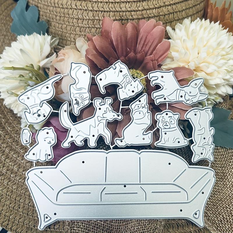 Hundesofa Metall Stanzformen Schablonen Stanzschablone für DIY Scrapbooking Album Papierkarte Prägearbeiten