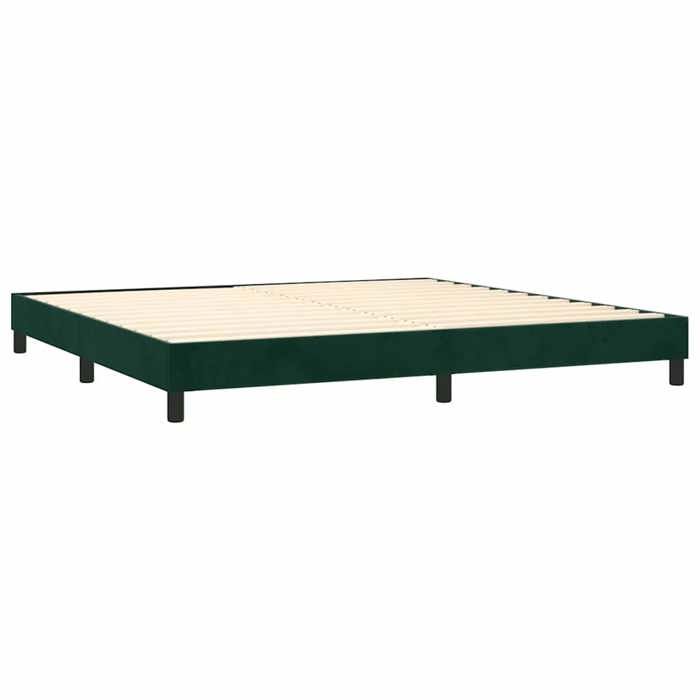 Maison Exclusive - Sommier à lattes de lit et matelas Vert foncé 200x200cm Velours