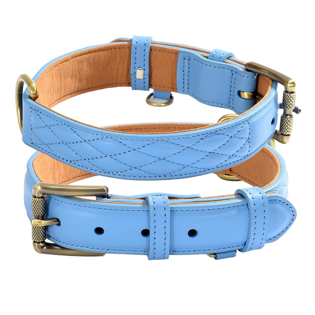 

Beanspet Стеганый ошейник для собак из натуральной кожи для и Большой Стильный ошейник с прочной двойной строчкой и замшевой Размеры Маленький, Средний, Собак, Подкладка, синий