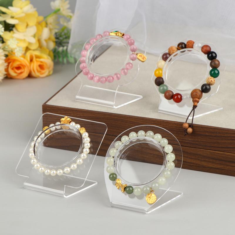 Acrylic Bracelet Holder Display Stand for 12 Bangles Transparent Jewelry Organizing Rack for Store Counter and Home Storage Display