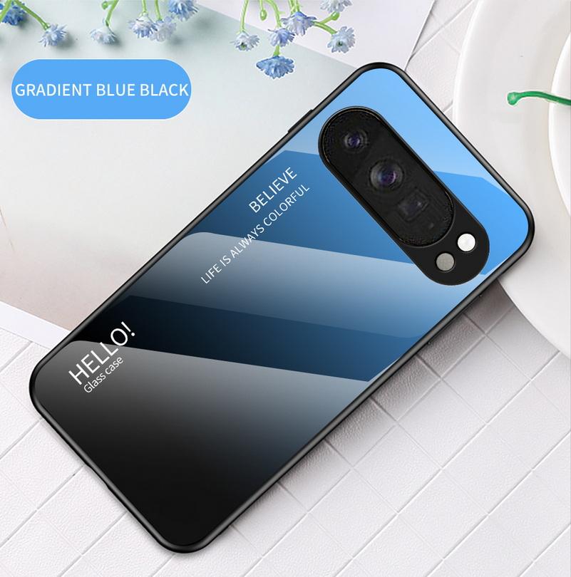 Gradient Tempered Glass Protect Case for Google Pixel10 Pro XL Pixel 10 Pro 10 9a 9 Pro 8A 8 Pro 7A 7 Pro 6A 6 Pro Glossy Cover