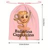 Ballerina Cappuccina Beanie - Unisex Hip Hop Knit Hat With Playful Ballet Dancer & Cup Design, Soft Pink, Stretchy & Comfortable