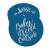 Inkdotpot Real Gold Foil Baby It's Cold Outside Baby Shower Tags Favor Hang Paper Tags 100