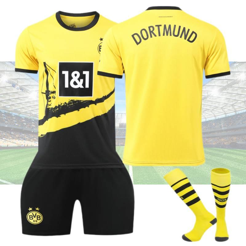 2324 Domácí dres Dortmundu pro děti a dospělé Materiál z polyesterových vláken Fotbalová uniforma