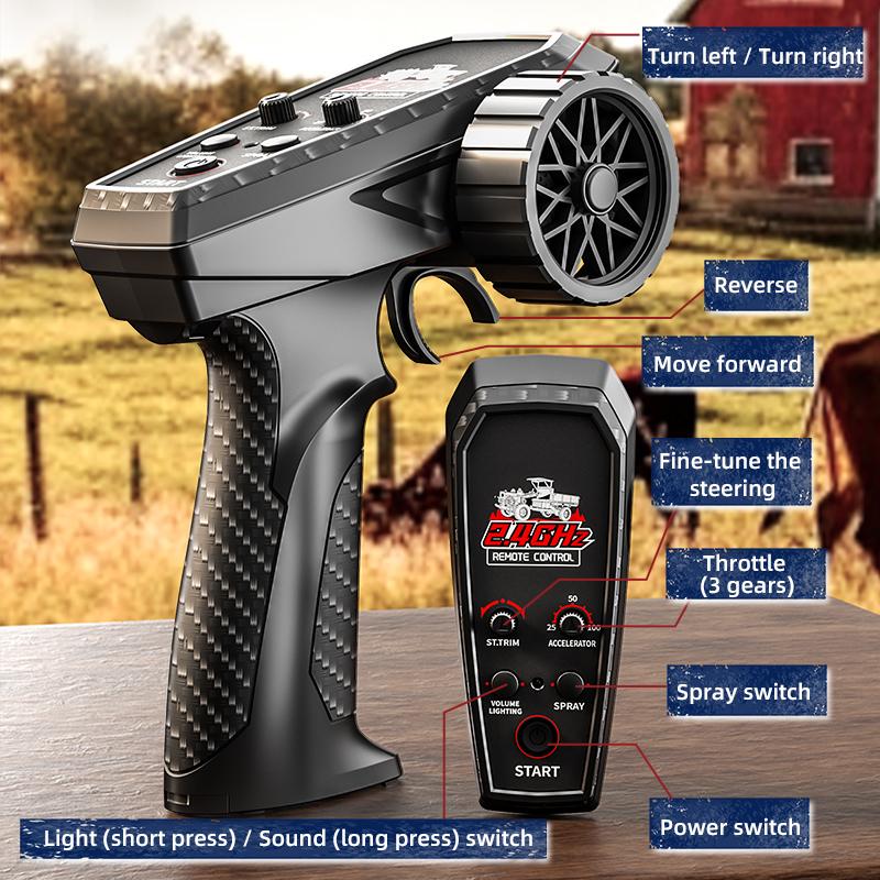 Non-Toxic Jjrc C8836 Handheld Tractor Remote Control Car Fully Proportional 4Wd Simulation Trailer Kid Rc Toy Vehicle Model Toy Gift