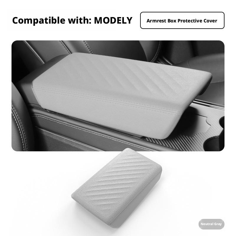 Car armrest box mat suitable for Tesla Model 3/Y car TPE armrest box cover protective cover Tesla car interior accessories