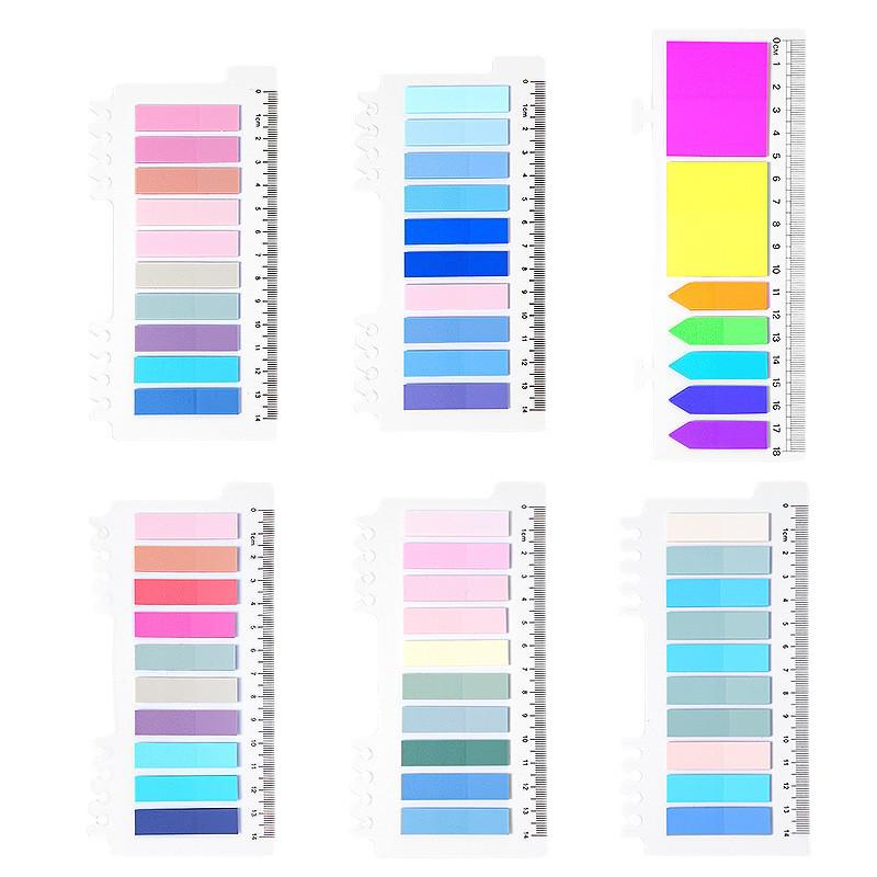 Morandi Semi-transparent Index Tabs - Student Study Labels PET Sticky Notes