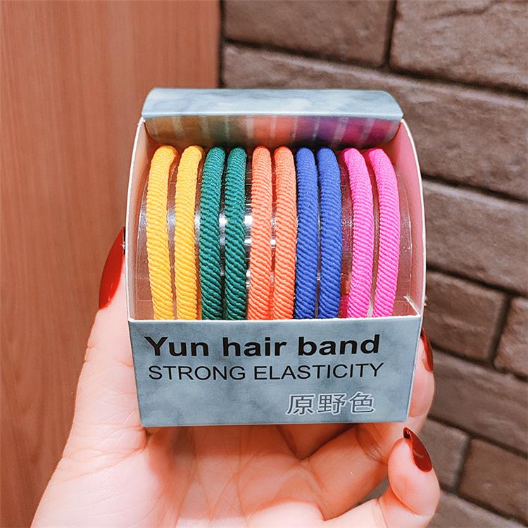Candy Color Elastic Hair Bands for Women's High Elastic Hair Circle Rope Hair Accessories Headwear Headdress