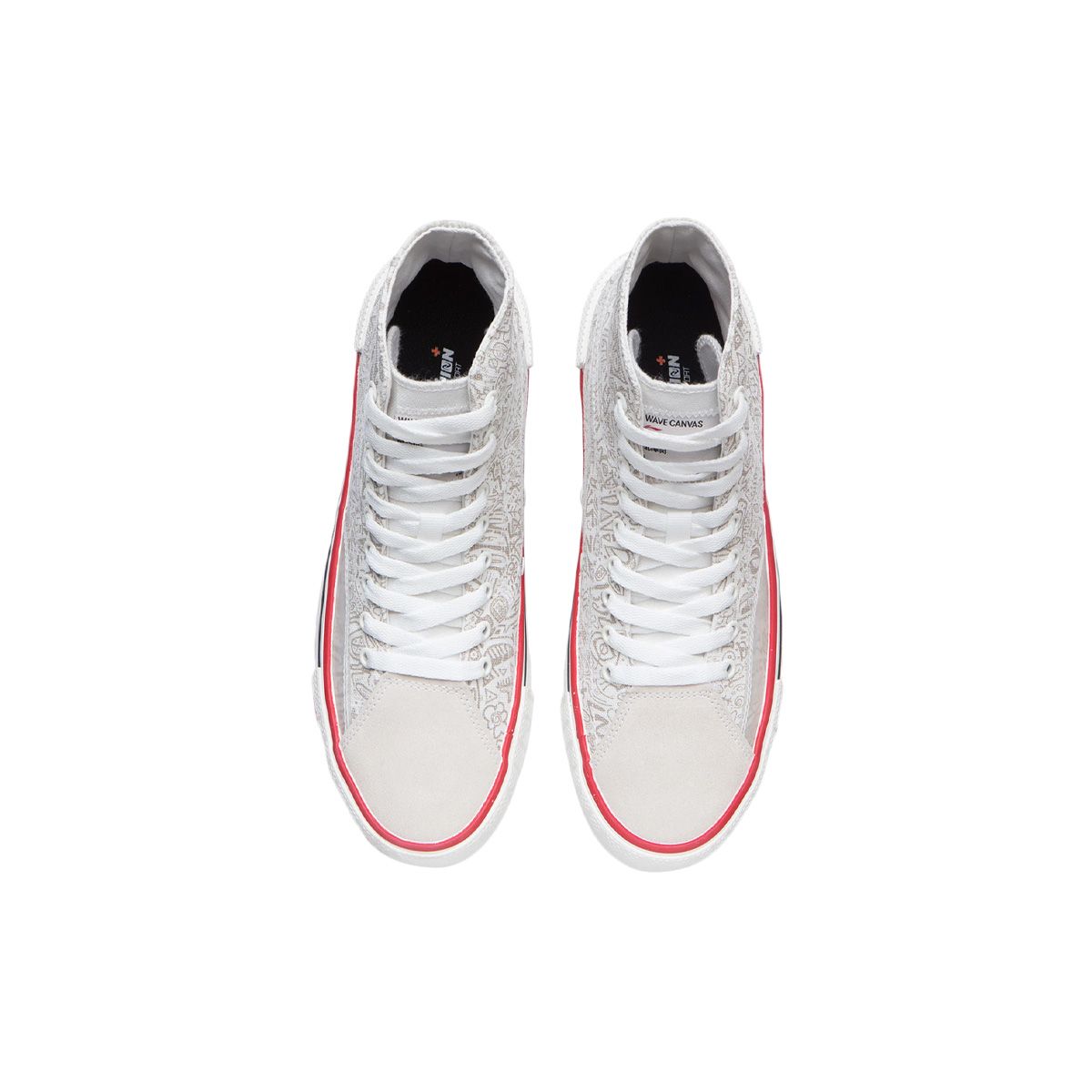 Li Ning We Are Canvas Hi Trendy Versatile Casual High-Top Sneakers Women Sneakers White — фото 4