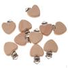 10 Pcs Wooden Pacifier Clip Natural Beech DIY Chain Accessory