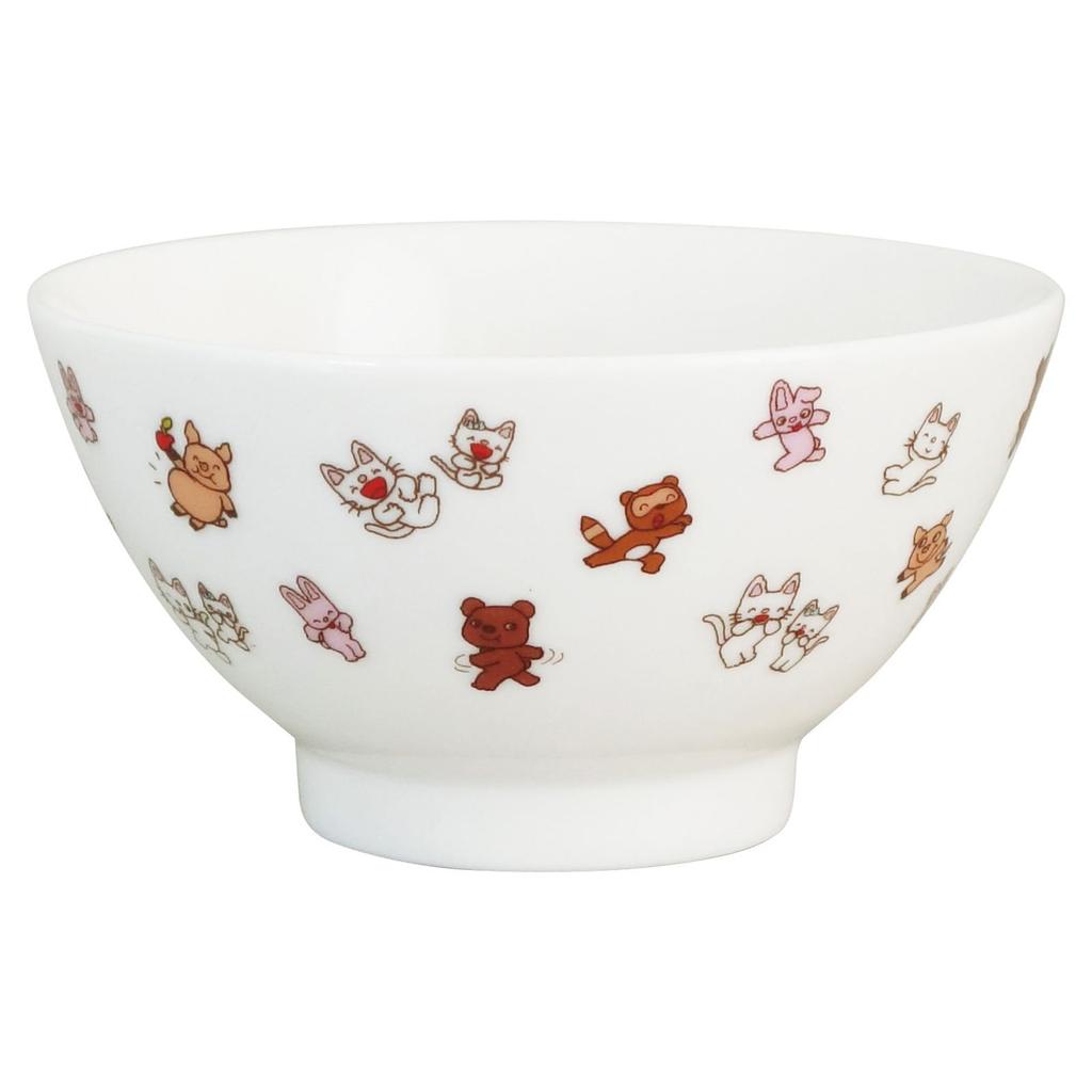 Nontan Rice Microwave and Dishwasher Made in 822111 Bowl, 11.5cm, Safe, Tableware, Friends, Japan,