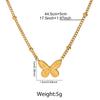 Edelstahl Schmetterling Anhänger Schlüsselbein Kette Elegantes Temperament Personalisierte Halskette Für Frauen Schmuck Kreative Geschenke