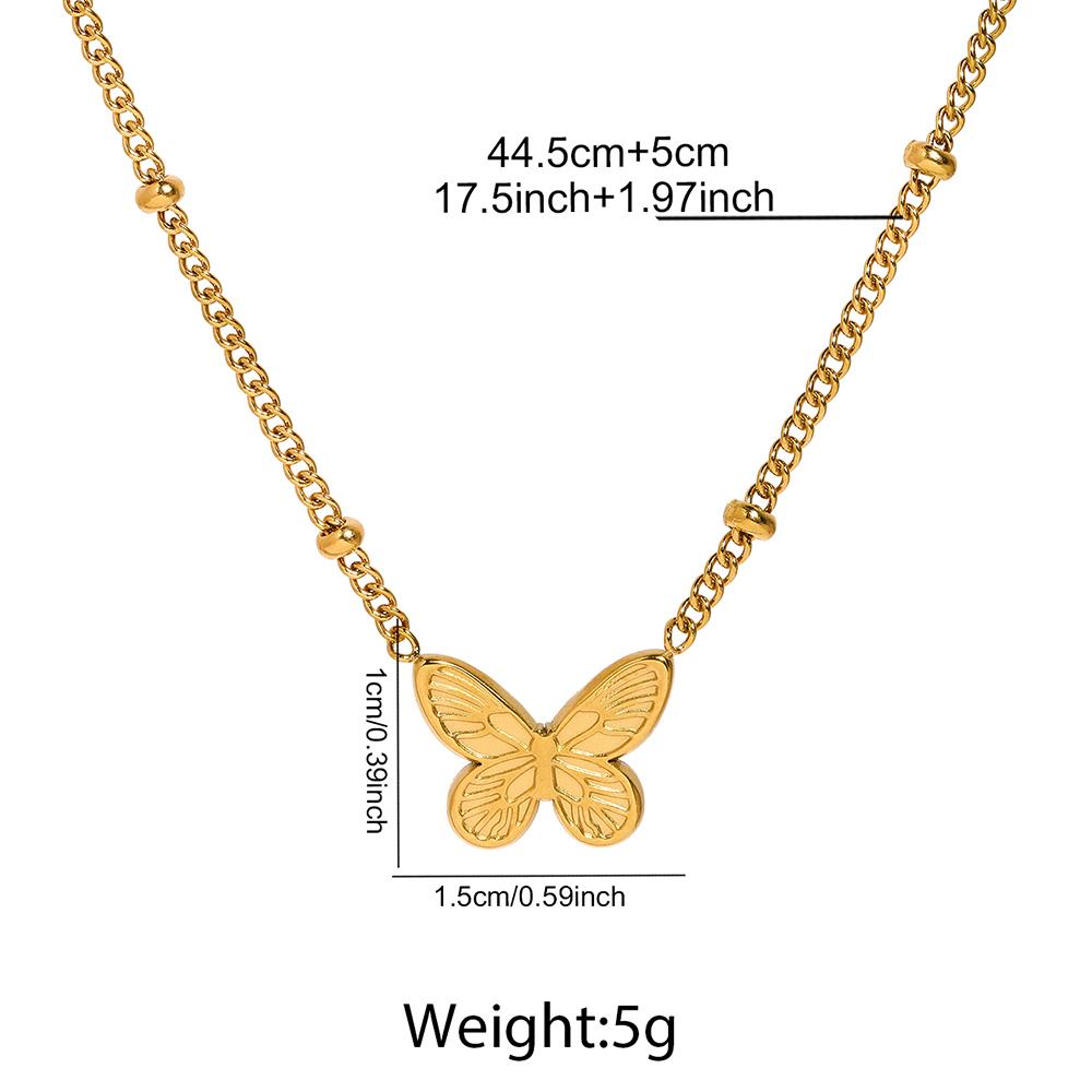 Edelstahl Schmetterling Anhänger Schlüsselbein Kette Elegantes Temperament Personalisierte Halskette Für Frauen Schmuck Kreative Geschenke