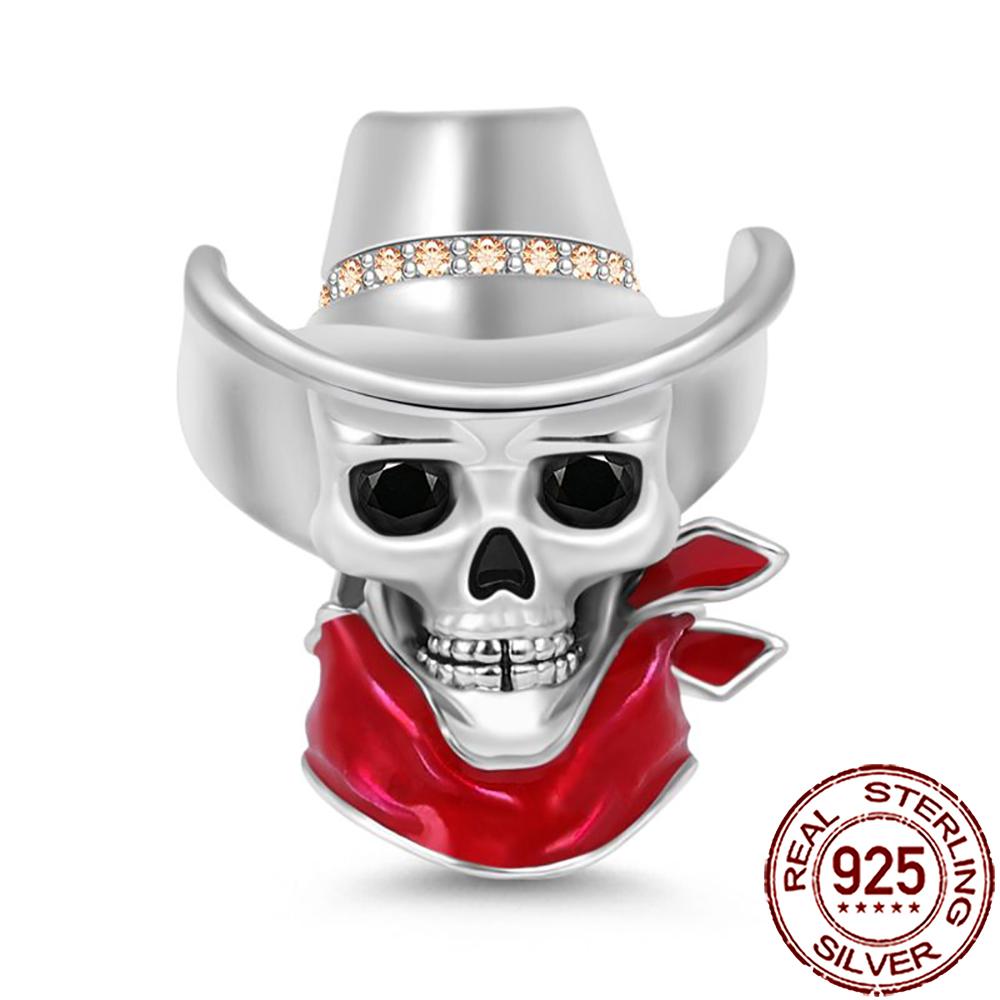 Gothic Charms Copper Halloween Nightmare Skull Skeleton Voodoo Doll Beads Fit Bracelet Necklace Diy Jewelry