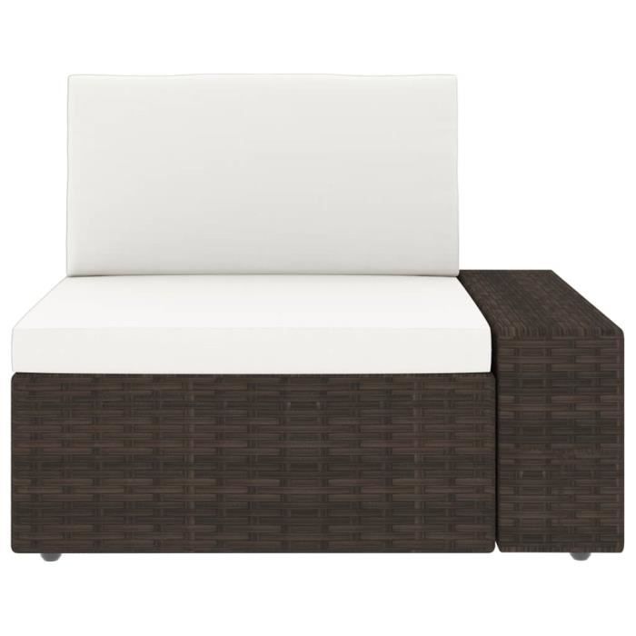 VidaXL Salon de jardin 6 pcs Résine tressée Marron
