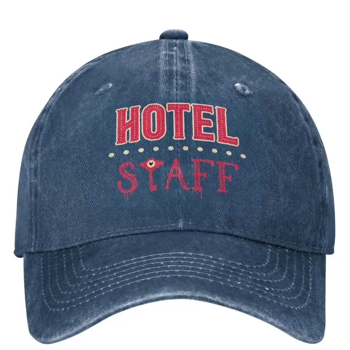 

Hazbin Hotels Staff Baseball Cap Outfit For Unisex Women Vintage Distressed Washed Hats Dad Hat Adjustable One Size