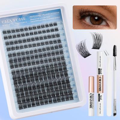 Conjunto de Cílios Postiços Individuais C Curvados Multi-Cabelo 8-18Mmdiy Segmentados para Enxerto Cílios Espessos