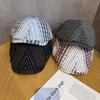 Retro Uk Patterned Beret Cap For Men And Women With Breathable Sunshade Cotton Summer Wear