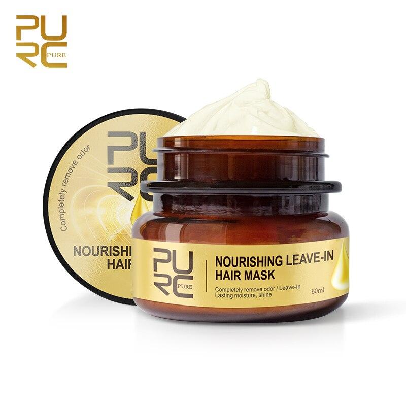 PURC Masque capillaire nourrissant sans rinçage Élimine complètement les odeurs Traitement capillaire brillant et hydratant durable