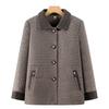 2026 New Spring/Autumn Plaid Cardigan for Middle-aged and Elderly Women - Stylish Grandma Jacket