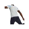 Puma 2022-23 Manchester City Letter V-Neck Fitted Short Sleeve Drop Shoulder T-Shirt Men T-Shirt Gray Purple 767748-14