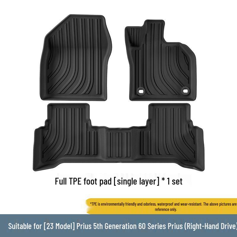 Eco-Friendly TPE Floor Mats for 2023 Right-Hand Drive Toyota Prius 5th Gen 60 Series