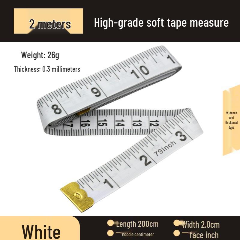 

Утолщенная измерительная лента для одежды - Мягкая линейка для груди, талии, бедер, роста