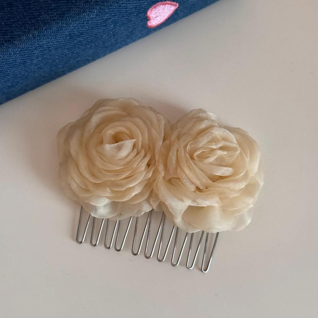 Mist Veil Rose Shadow Hair Comb: Elegant, Stylish Updo Accessory