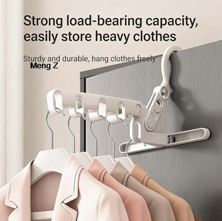 New Hotels Foldable Clothes Drying Rack Five-hole Multi-function Clothes Hook Angle Adjustable Clothes Hanger Travel